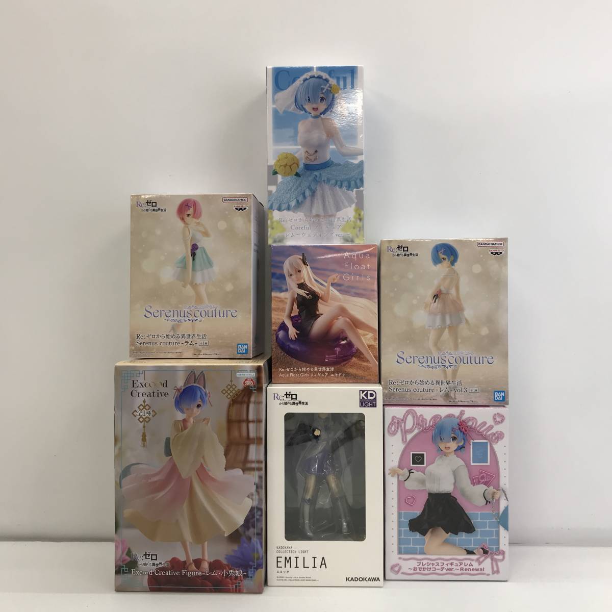 No.2693★1円～【フィギュア】Re:ゼロから始める異世界生活 レム/ラム/エキドナ/エミリア 中古品