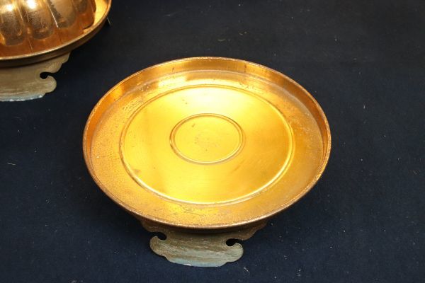 BA287 寺院仏具 真鍮製 燭台 一対 菊燈 さざえ 蝋燭立 仏具 菊灯 高さ