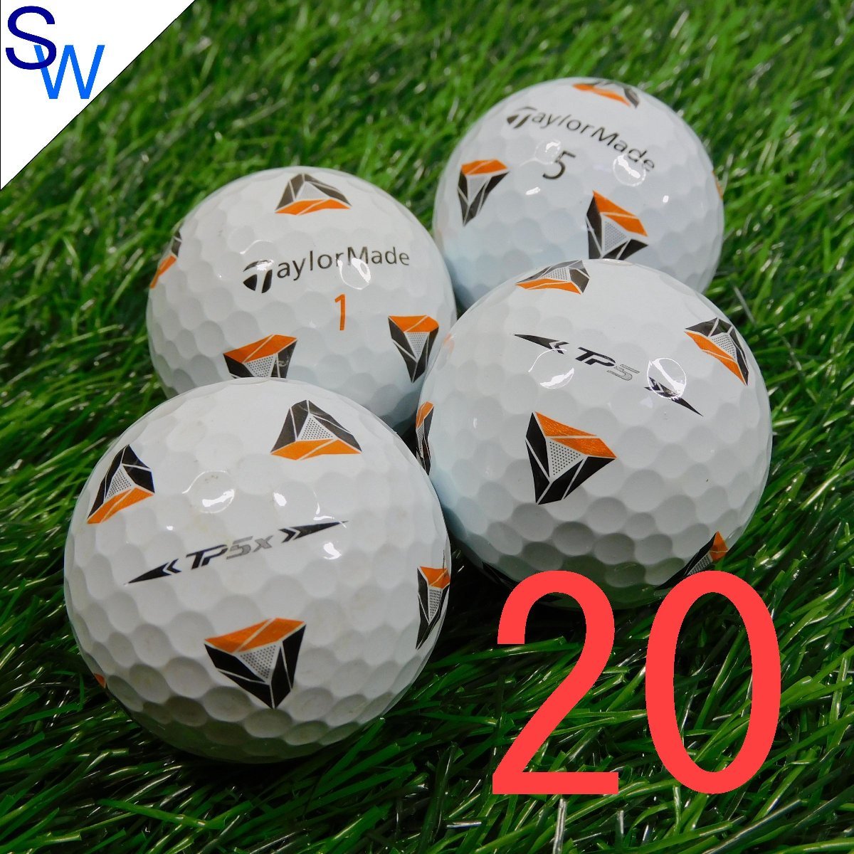 ◆打ち較べセット◆テイラーメイド◆TP5＆TP5x Pix◆トライアングル◆２０個◆Aランク◆ロストボール◆ゴルフボール◆TaylorMade◆