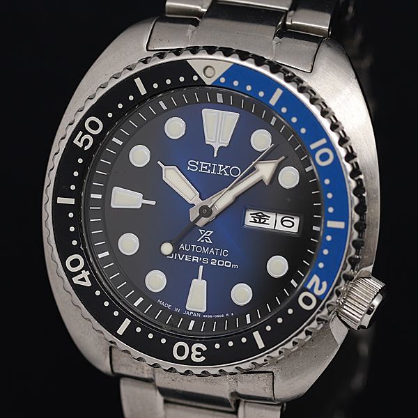 1円 セイコー プロスペックス 4R36-04Y0 AT/自動巻 ダイバー200M デイデイト 青文字盤 メンズ腕時計 KOR 5656200