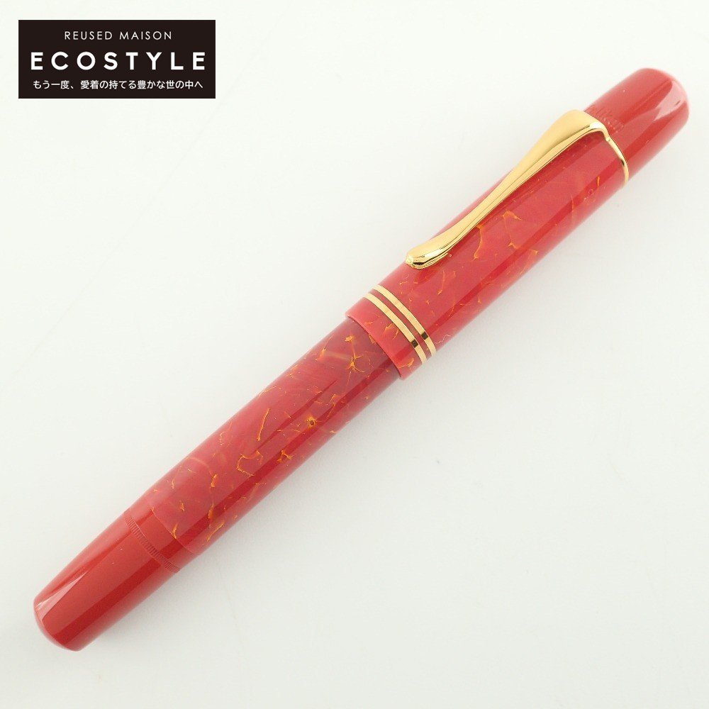 【美品】Pelikan ペリカン M101N ペン先14K 万年筆 文字幅 M ブライトレッド