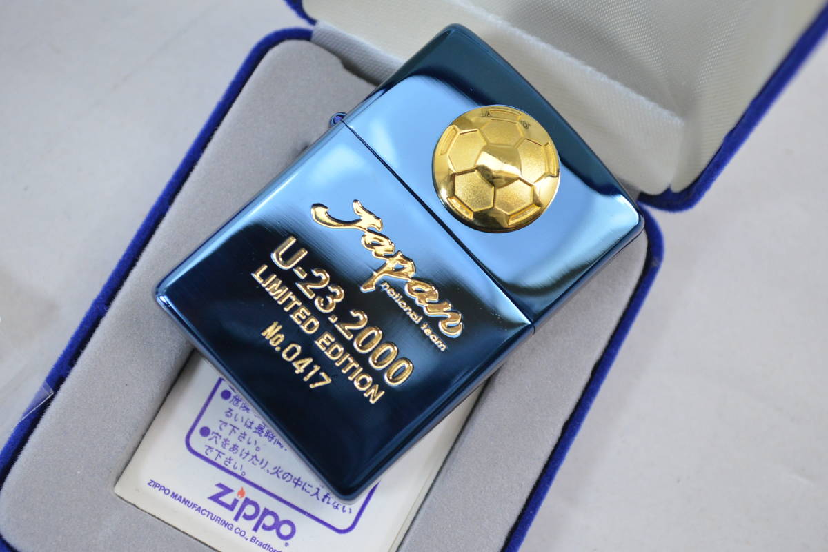 未使用 ジッポー JFA JAPAN U-23.2000 LIMITED EDITION ZIPPO XVI USA 