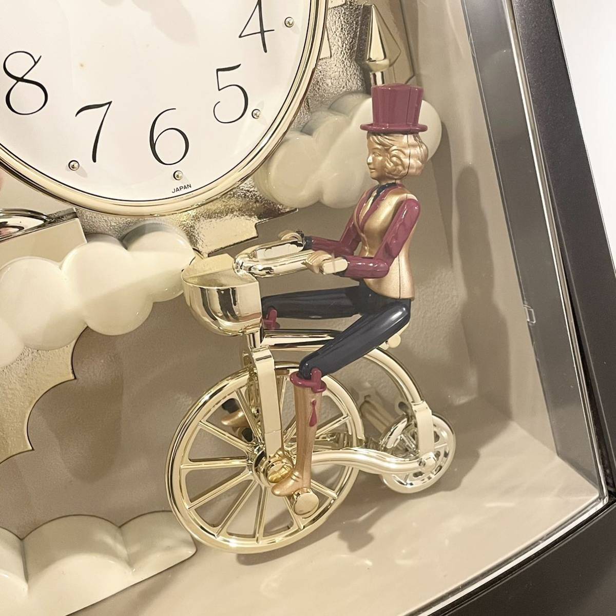 リズム時計 オルゴールからくり時計 動作品 美品 完動品 シチズン リズム時計 スモールワールド からくり時計