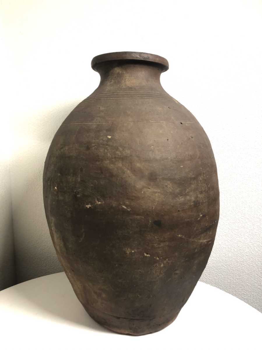 蔵出し 古備前 壺 直線文 時代物 古備前焼 備前焼 古美術品 骨董品 高 