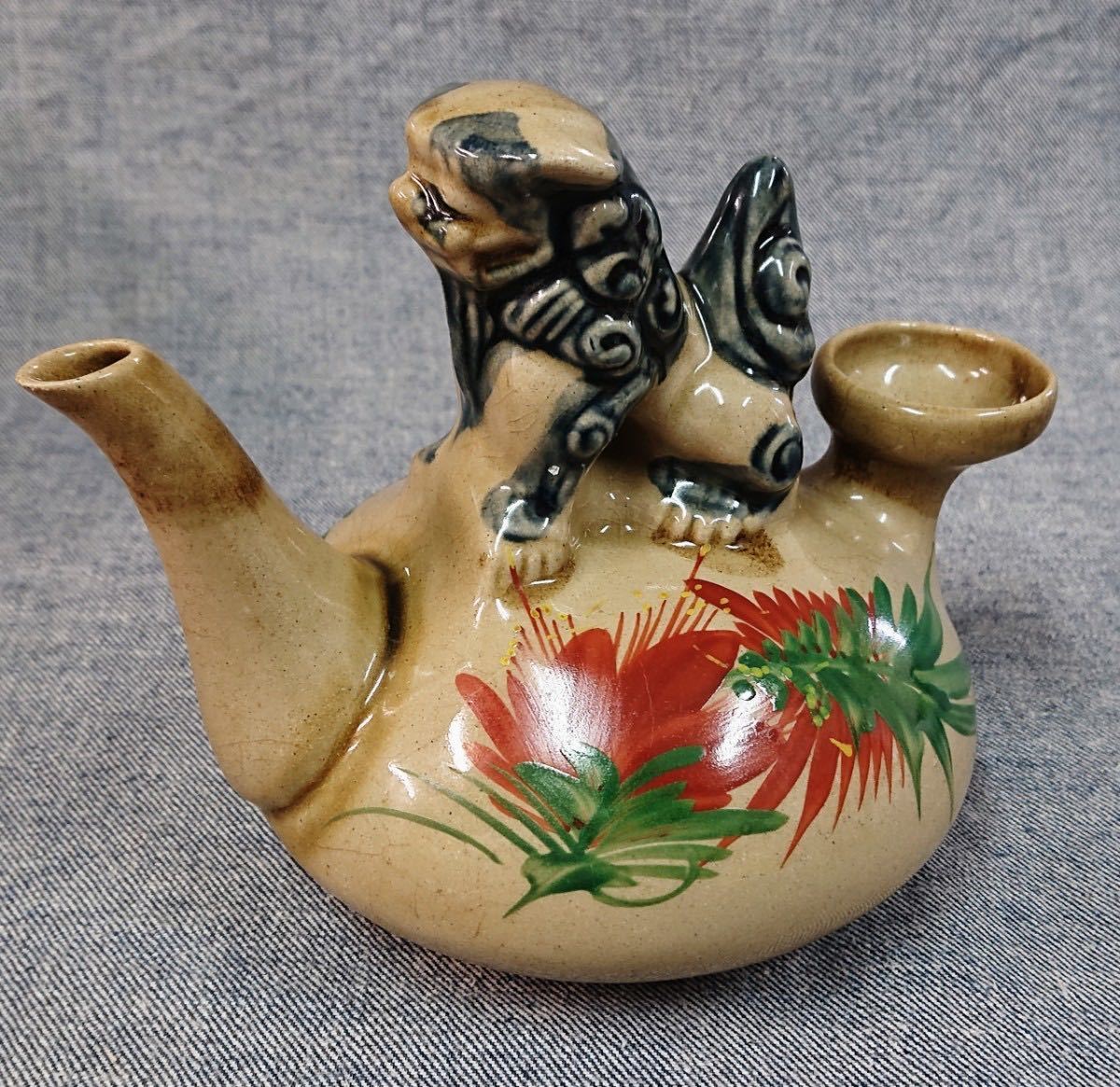 沖縄のヤチムンのからから（焼き物）徳利 沖縄 伝統的 焼き物