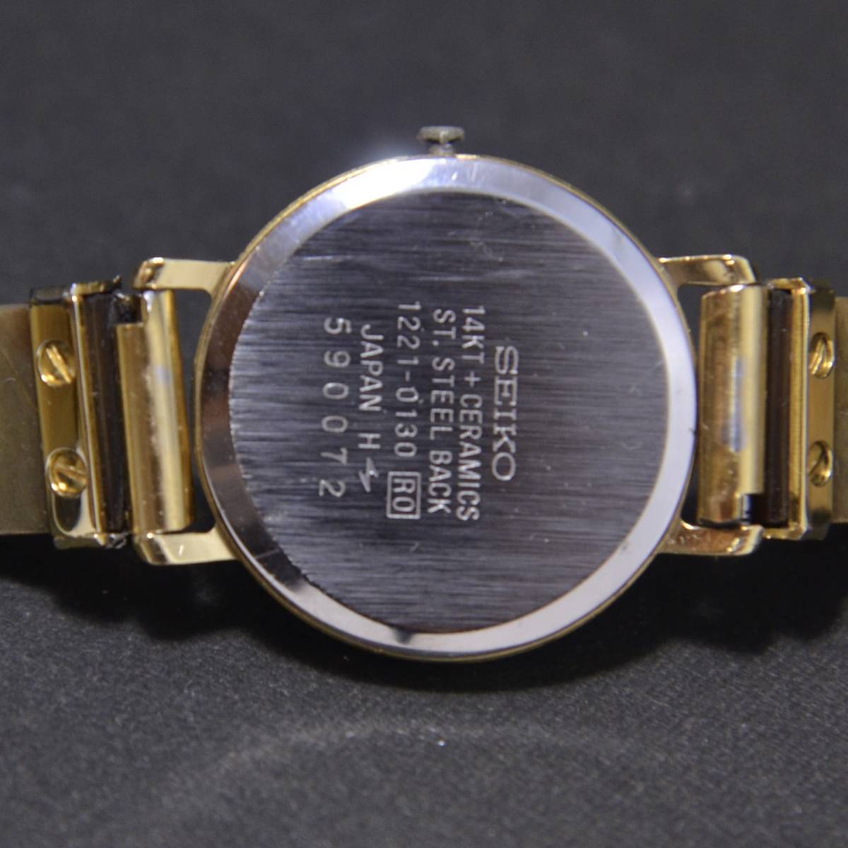 セイコー SEIKO 腕時計 エクセリーヌ Exceline 14KT + CERAMICS SS