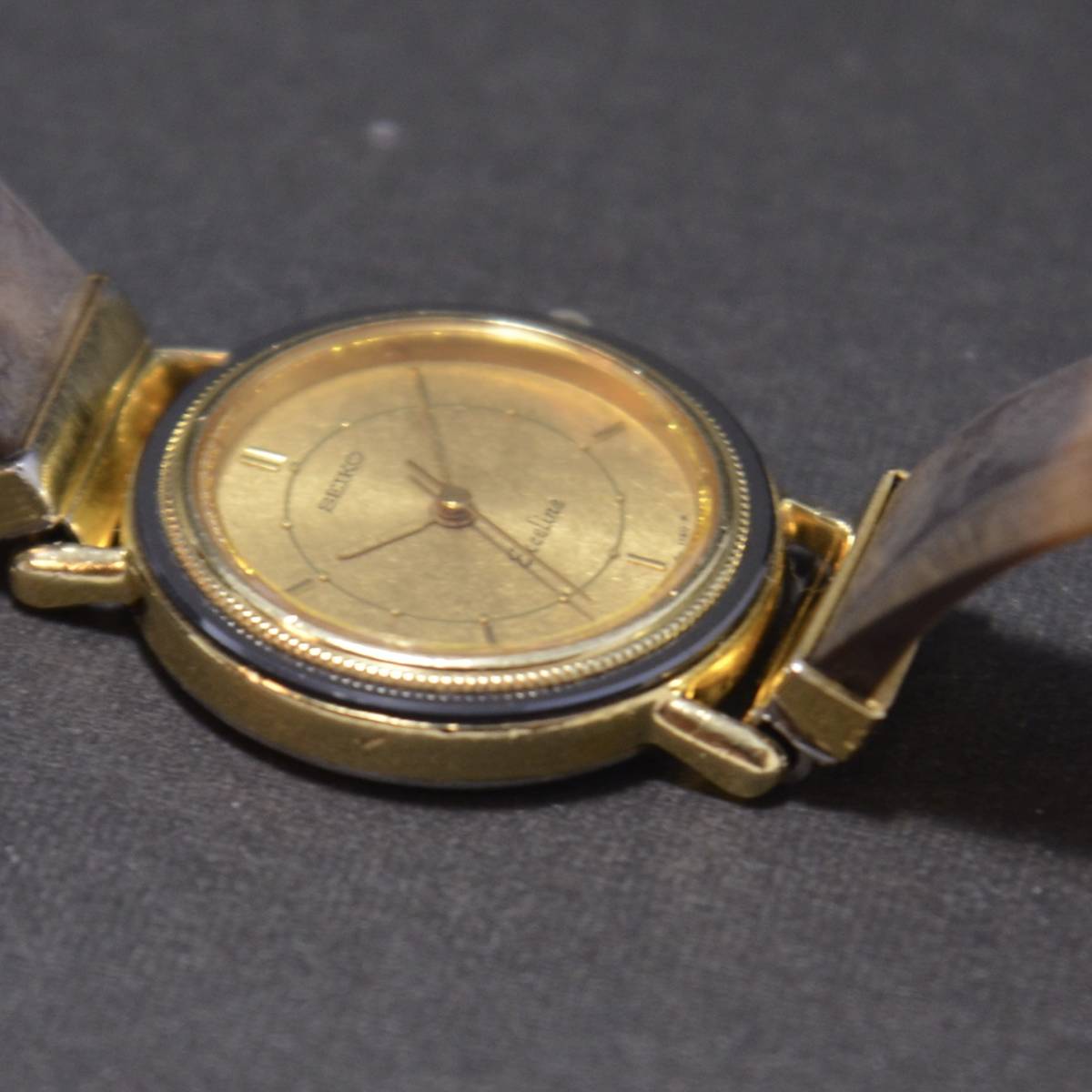 セイコー SEIKO 腕時計 エクセリーヌ Exceline 14KT + CERAMICS SS 