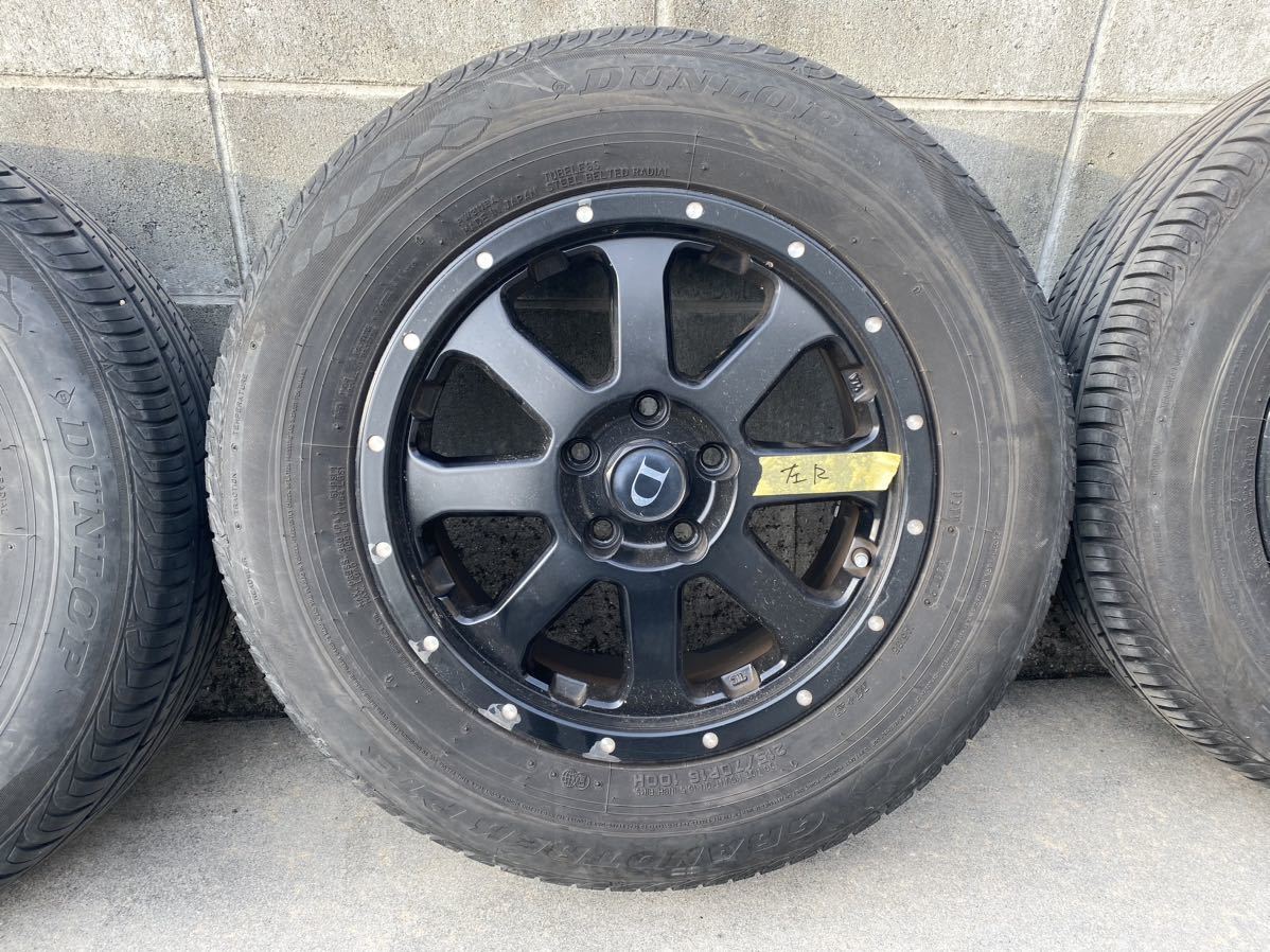 ダンロップ　GRAND TREK PT3 215/70R16 100H 2019年41週目 パンク修理無し　デリカD5 溝6mm以上有り　ブラックホイール　グラントレック_5