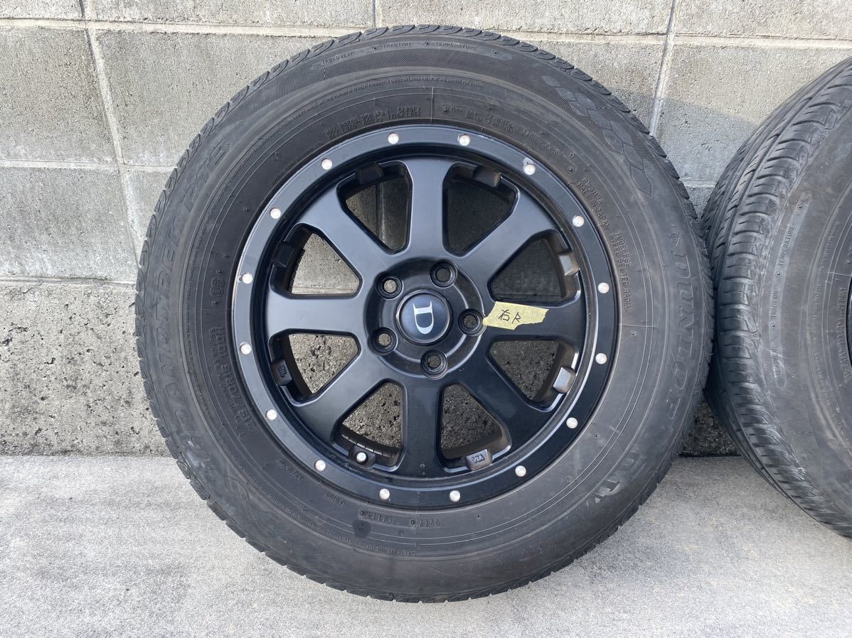 ダンロップ　GRAND TREK PT3 215/70R16 100H 2019年41週目 パンク修理無し　デリカD5 溝6mm以上有り　ブラックホイール　グラントレック_6