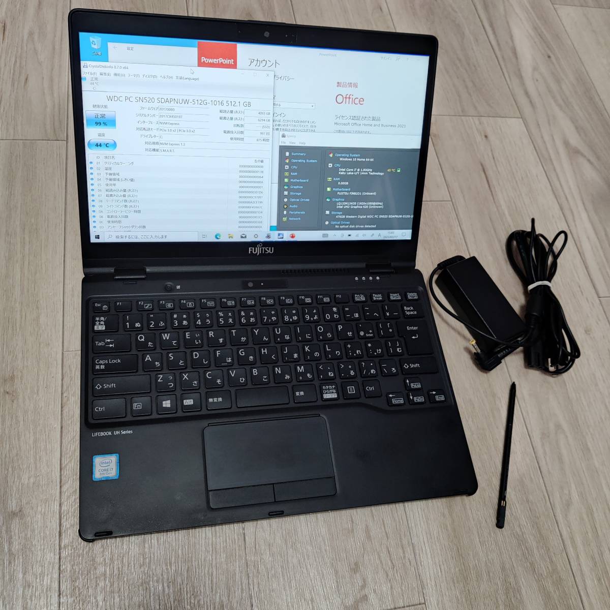 N00268】富士通 LIFEBOOK UH95/D2 windows10 core i7 8565U 8GB 