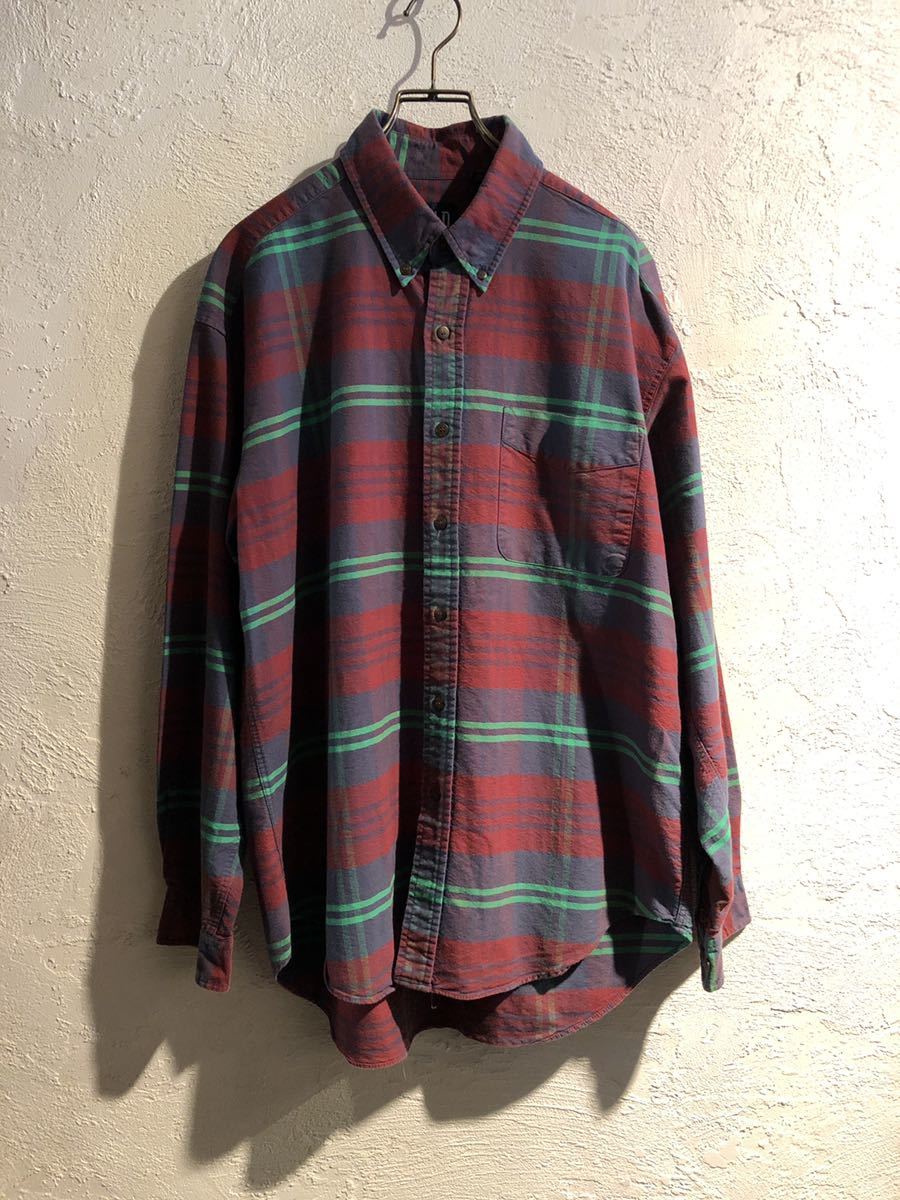 90's OLD GAP ボタンダウンシャツ チェック柄 ビンテージ US古着