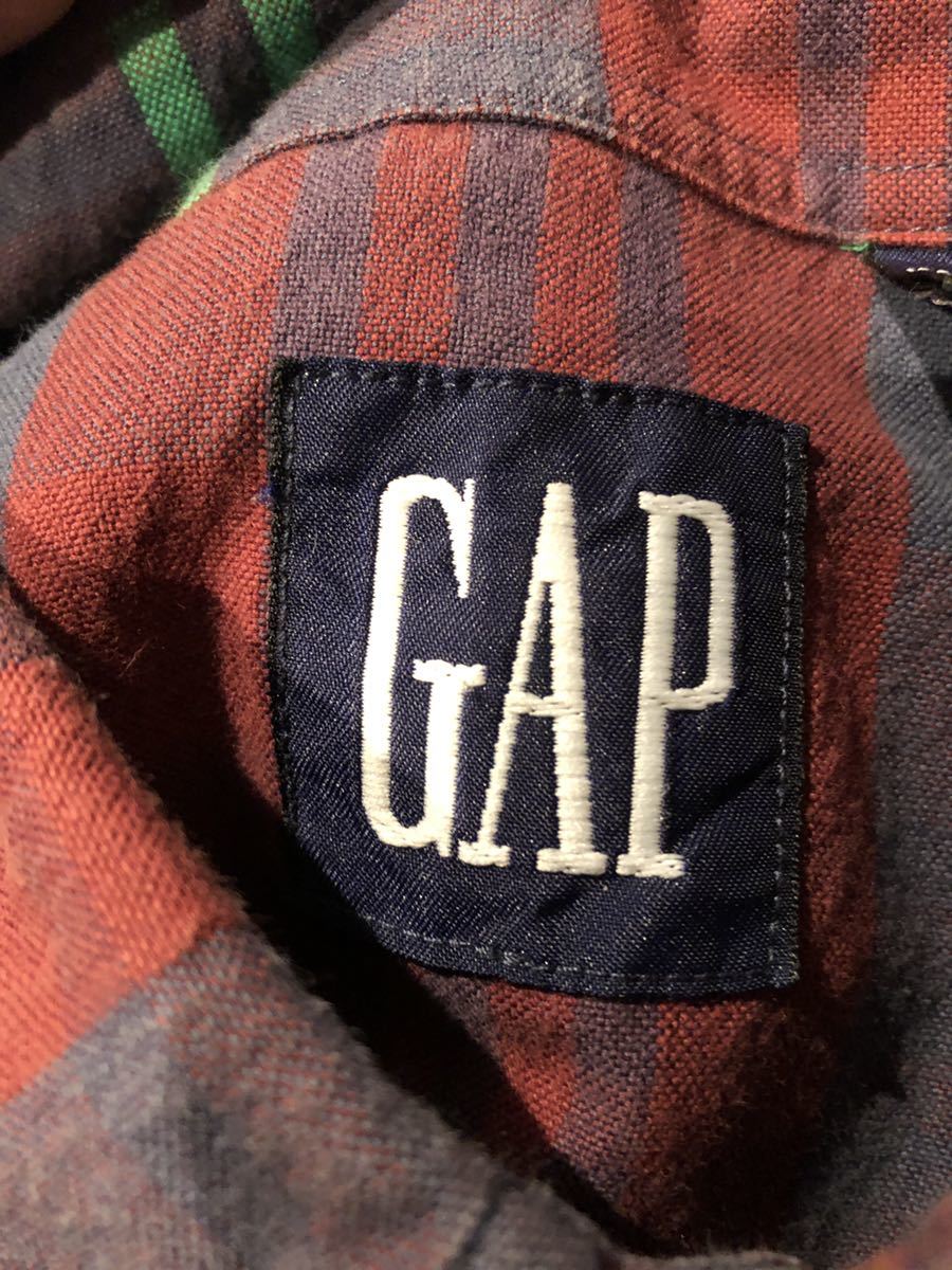 90's OLD GAP ボタンダウンシャツ チェック柄 ビンテージ US古着
