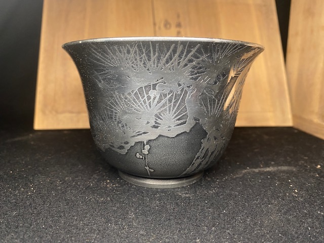 錫半 本錫 酒器揃い 8点セット ちろり 酒盃 ぐい呑み 共箱 栞