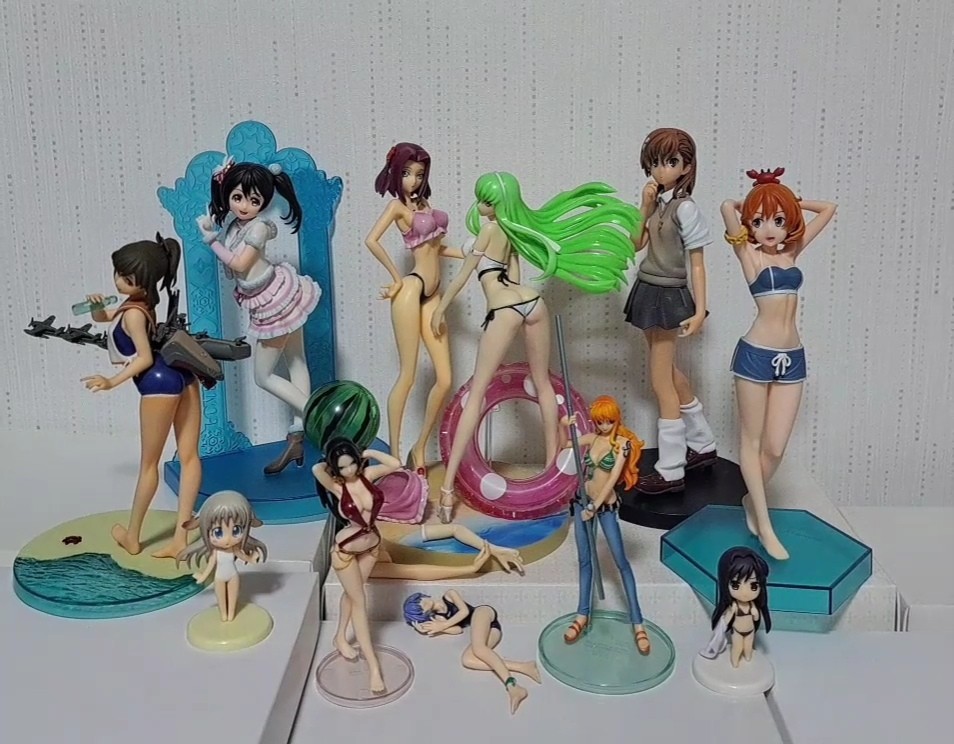 美少女 フィギュア まとめて 大量 セット 水着 コードギアス とある魔術 ナミ ハンコック 綾波レイ 艦コレ ラブライブ 美女 ビキニ 制服