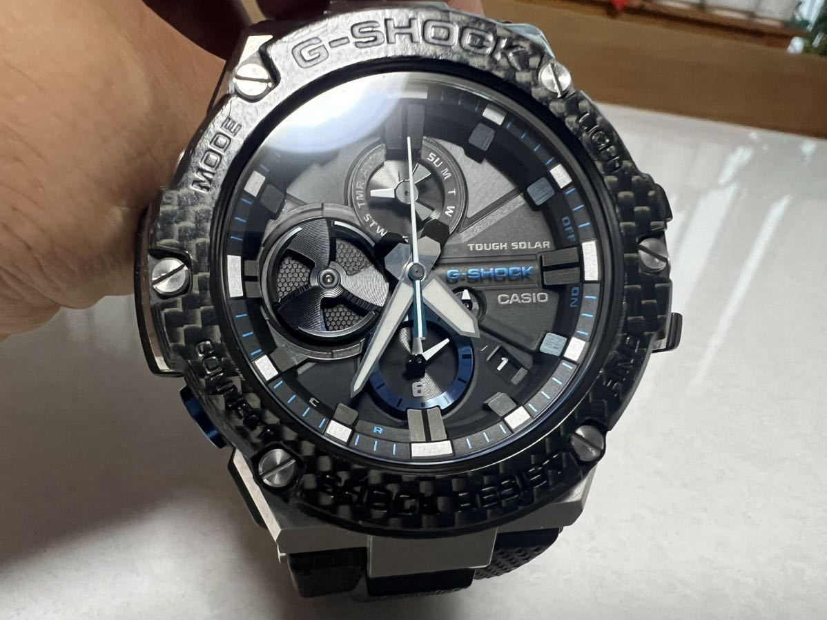 GST-B100X Bluetooth 本物カーボンベゼル G-SHOCK カーボンベゼル