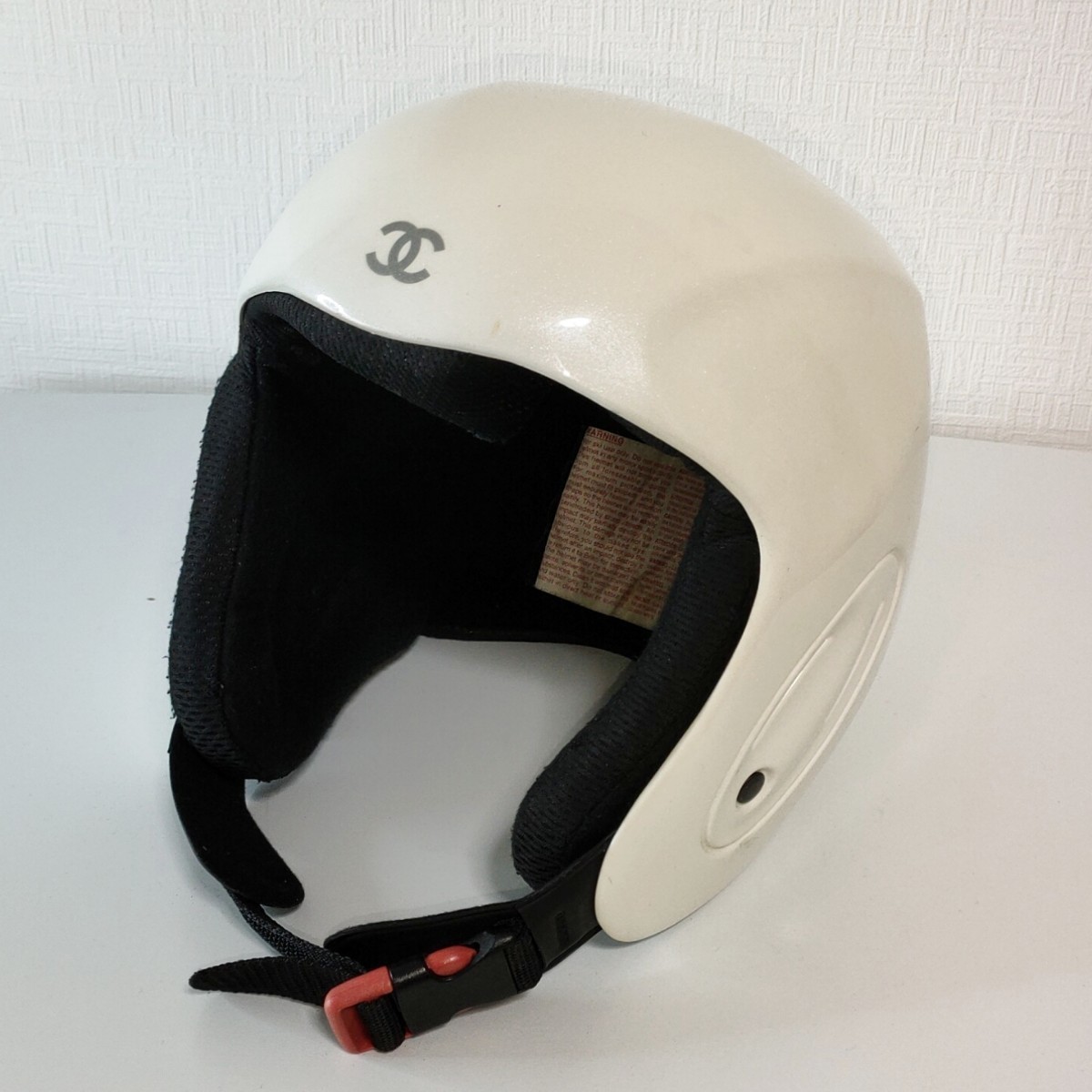 ★CHANEL シャネル ヘルメット サイズ58 パールホワイト スキー スノーボード