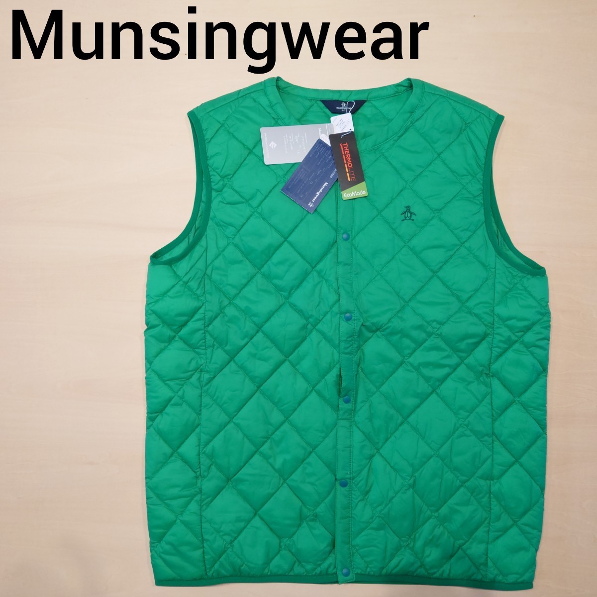 MUNSING WEAR 中綿ベスト キルティング マンシングウェア サイズll 未使用新品 ゴルフ DESCENTE デサント 2303