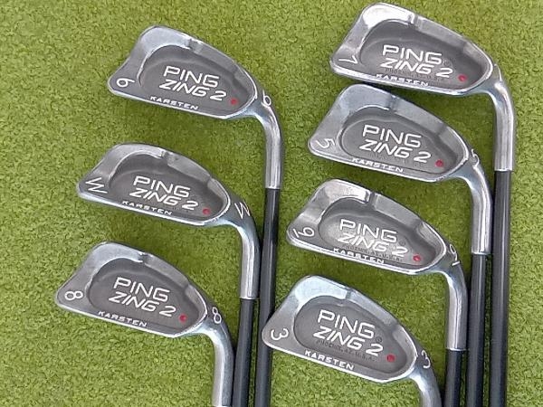 PING ZING アイアン 8本セット（4～S）、赤ドット｜男性右きき用