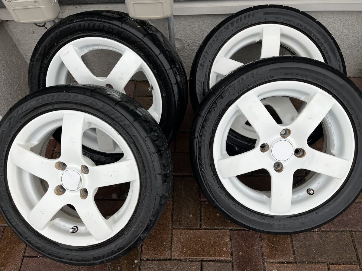 割と希少】SUZUKI SPORTS スズキスポーツ 14インチ 5J +45 白 ホイール 