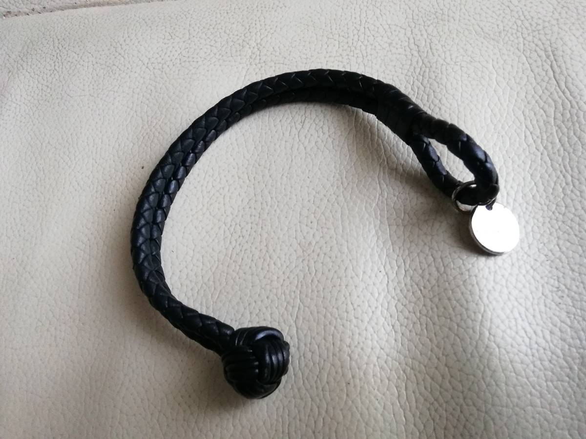 ボッテガヴェネタ＊ 2連 イントレチャート レザー ブレスレット 黒 ボッテガヴェネタ BOTTEGA VENETA アクセサリー ブレスレット イントレ