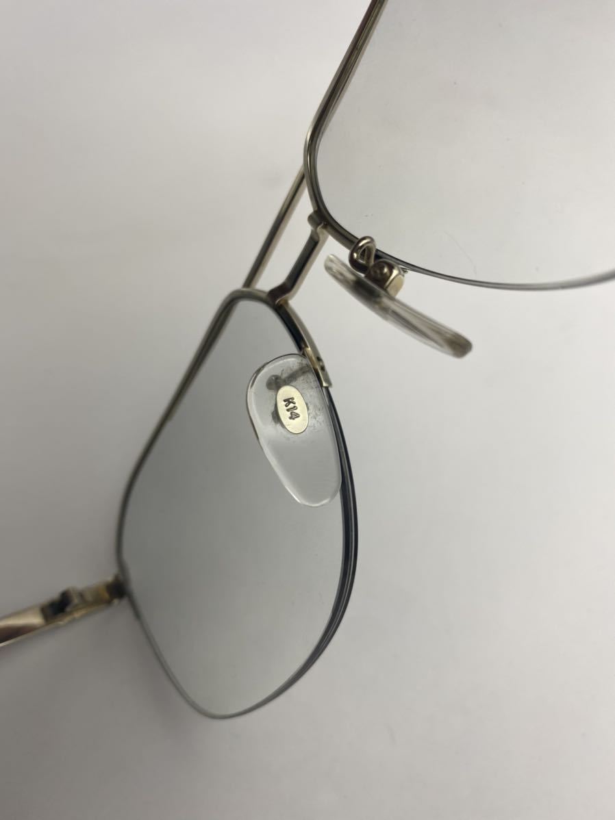 Burberrys k14WG 眼鏡 フレーム 14k金無垢 606 w バーバリー 純金 太い 