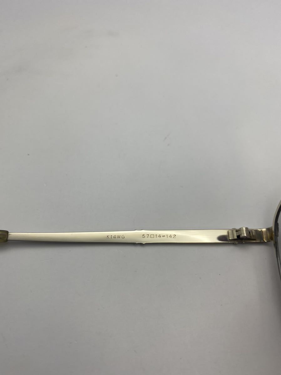 Burberrys k14WG 眼鏡 フレーム 14k金無垢 606 w バーバリー 純金 太い 