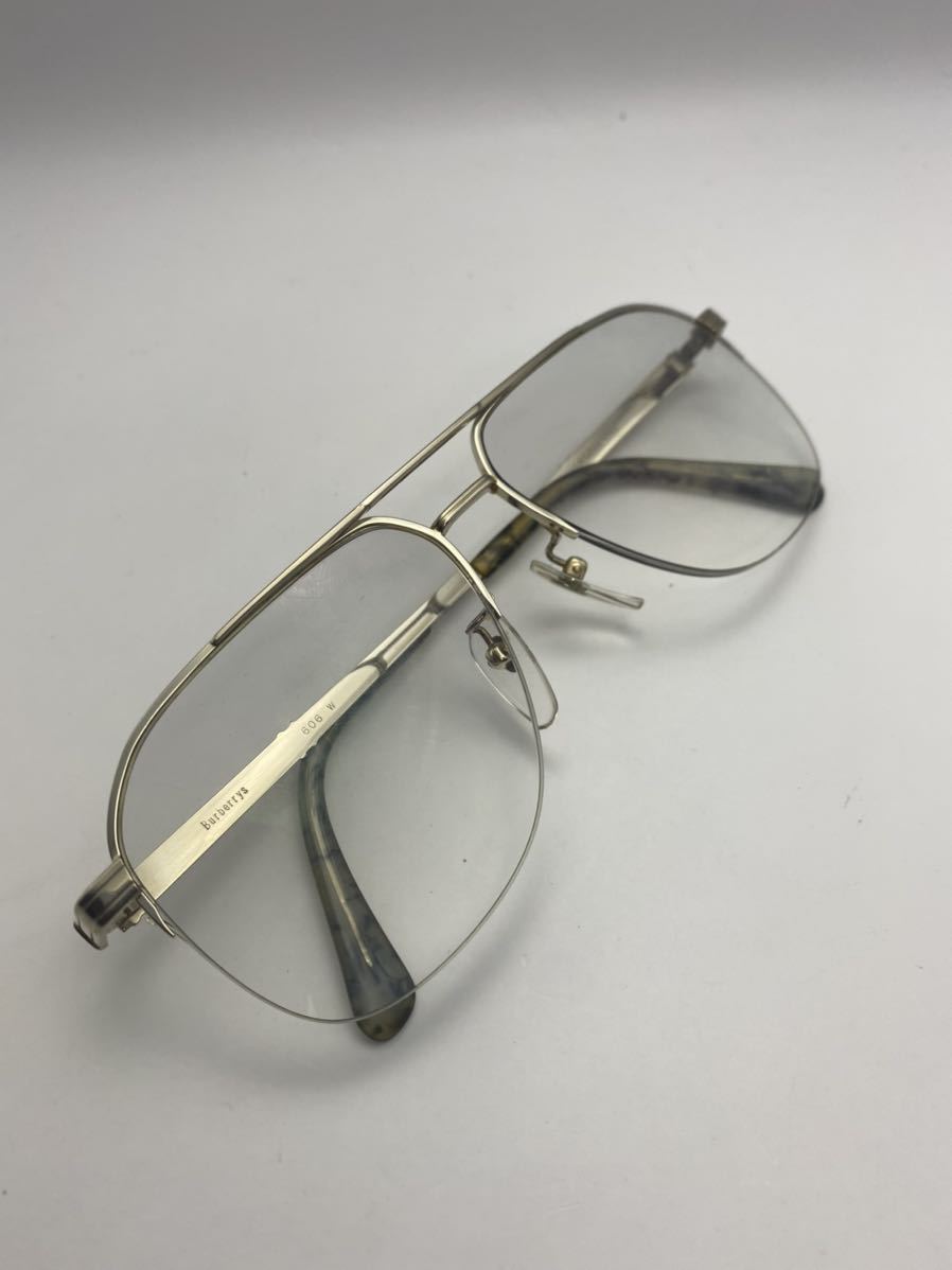 Burberrys k14WG 眼鏡 フレーム 14k金無垢 606 w バーバリー 純金 太い 