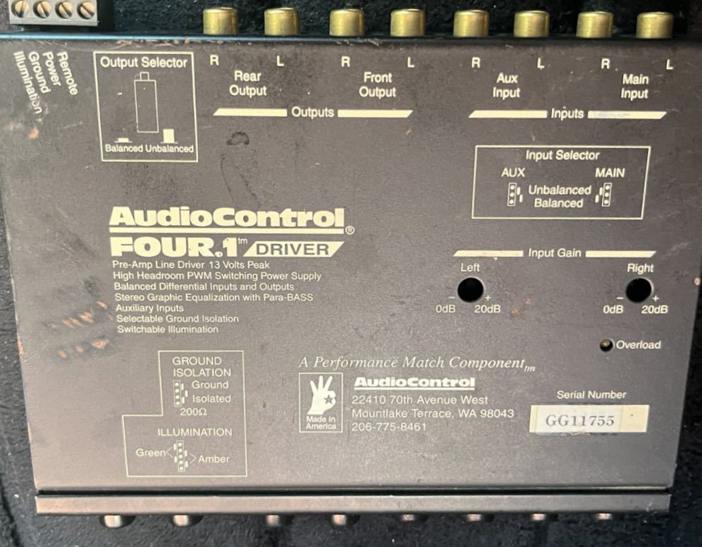 AUDIO CONTROL FOUR.1 ラインドライバー 動作未確認