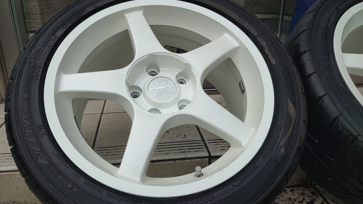 modia 圭オフィス 16インチ 8J+35 5H PCD114.3 ネオバ 225/45R16 2本 