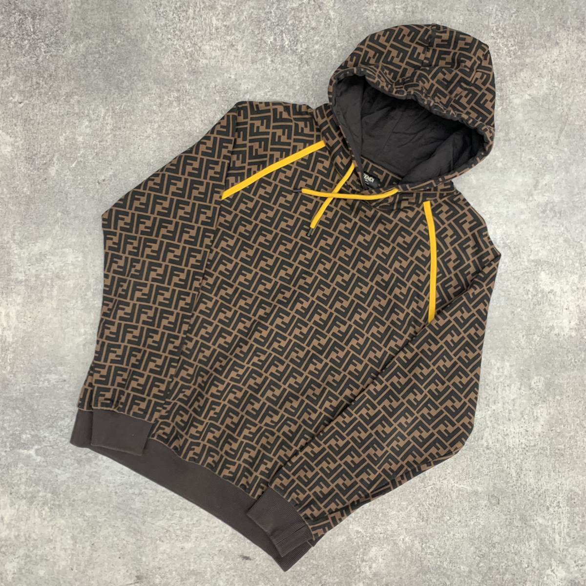 ●FENDI フェンディ FF モチーフ ズッカ柄 総柄 スウェット プルオーバー パーカー FY0945 A6ZT 104