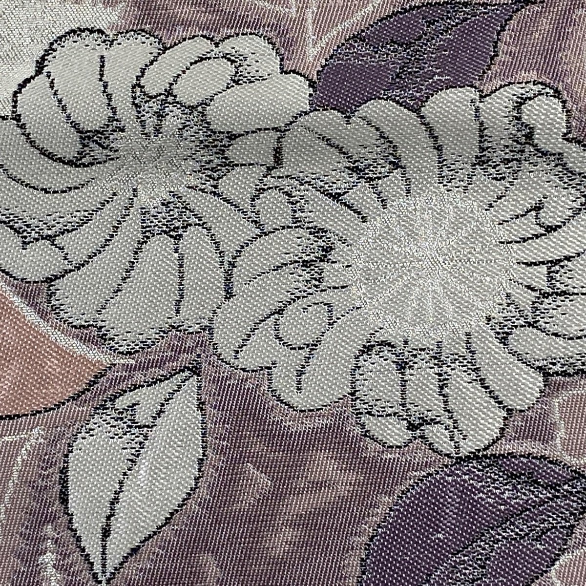 袋帯 美品 秀品 辻ヶ花 銀糸 箔 銀色 六通 正絹 【中古】 【公式通販】