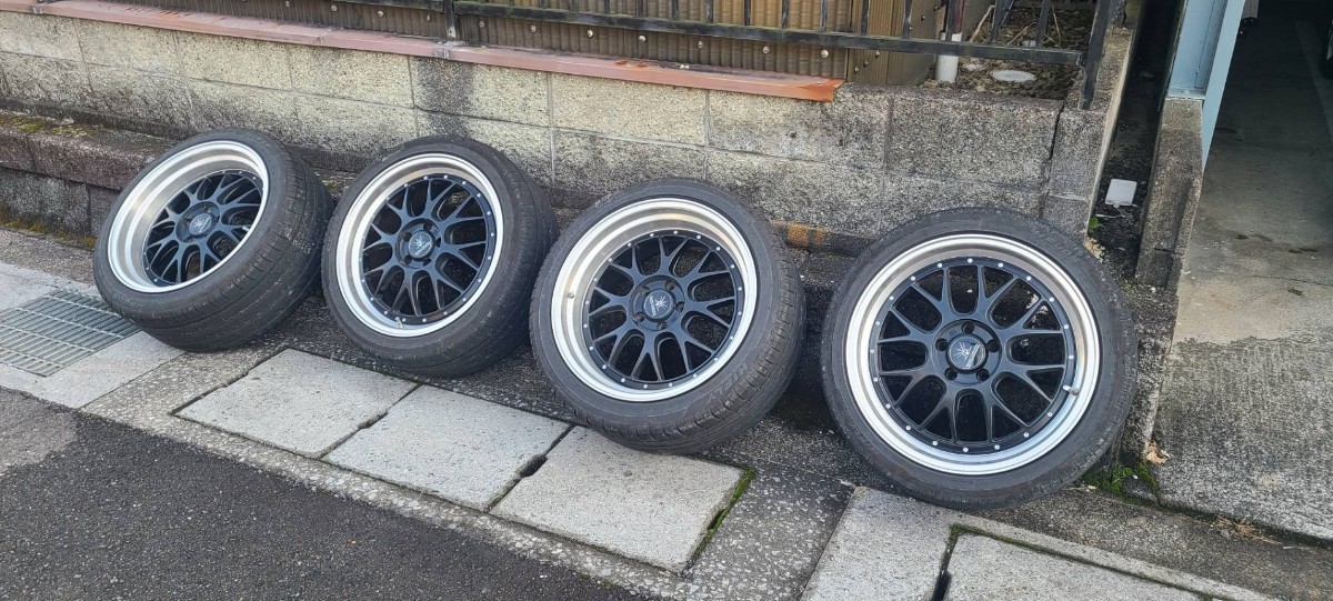 社外19インチ アルミホイール 8.5j ＋35 9.5j ＋38 5H PCD114.3 