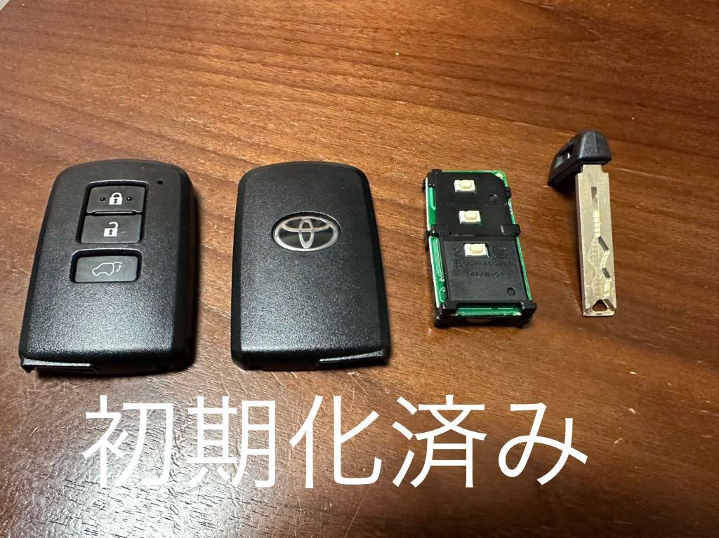初期化済み トヨタ スマートキー ３ボタン バックドア ランドクルーザー URJ202W 基盤番号 281451-2110 スマートキー トヨタ 純正 パワーバック 80系 0