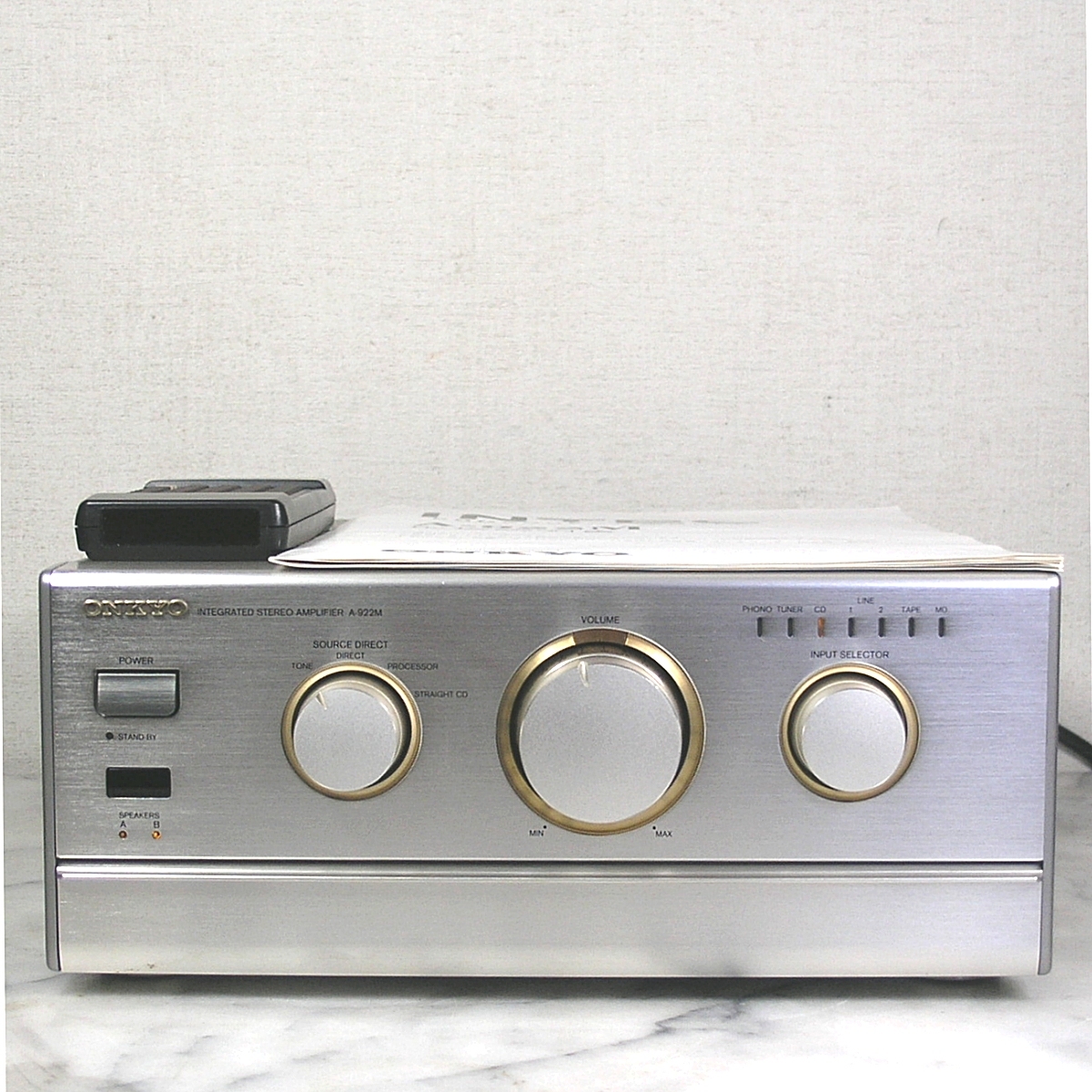 ONKYO A-922M PREMAIN AMP リモコン 取り説付き 動作美品 A-922M ONKYO