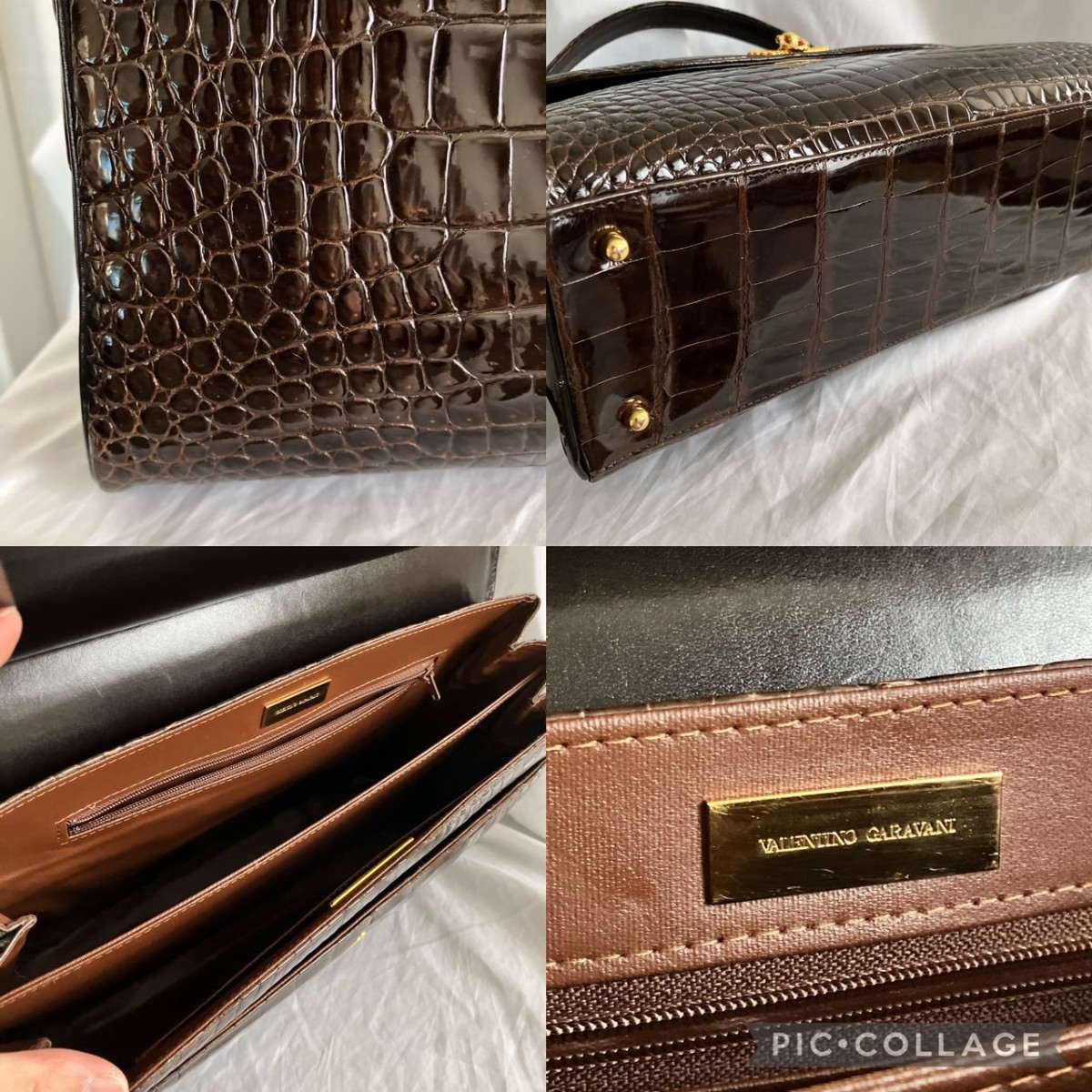 レア valentino caravani ハンドバッグ トートバッグ レザー