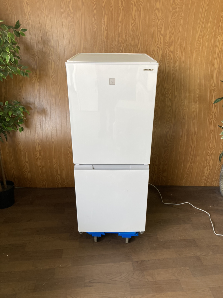 6197-06★SHARP/シャープ 2ドア 冷凍冷蔵庫 152L SJ-15E8-KW 2021年製★