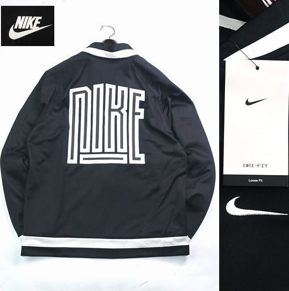 新品 NIKE ナイキ 軽量 ストレッチ ジャケット フルジップ ブルゾン スポーツ ウェア メンズ バスケット L ブラック