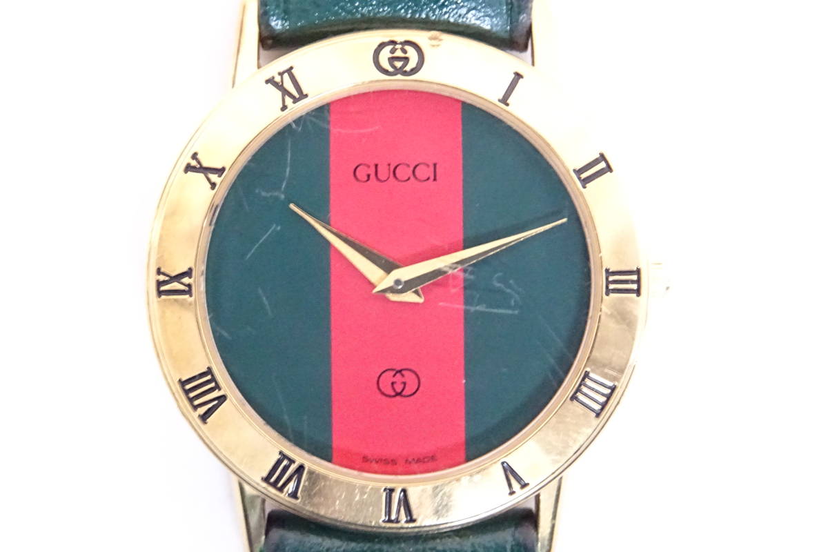 [K奈良03007MY] GUCCI グッチ 腕時計 レディース クォーツ シェリーライン ゴールドカラー 3100J