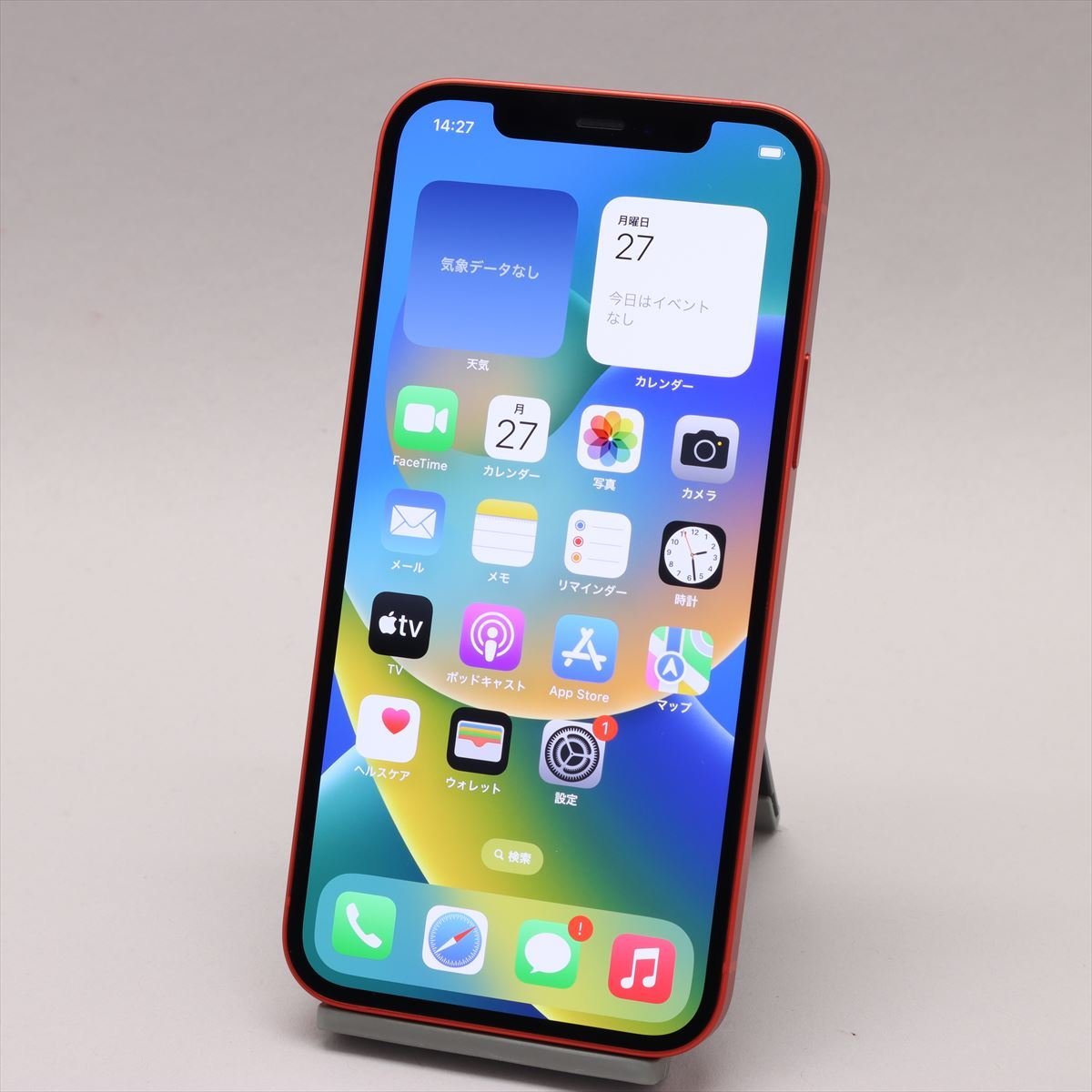 Apple iPhone12 128GB (PRODUCT)RED A2402 MGHW3J/A バッテリ85% ■SIMフリー(SIMロック解除済)★Joshin3413【1円開始・送料無料】