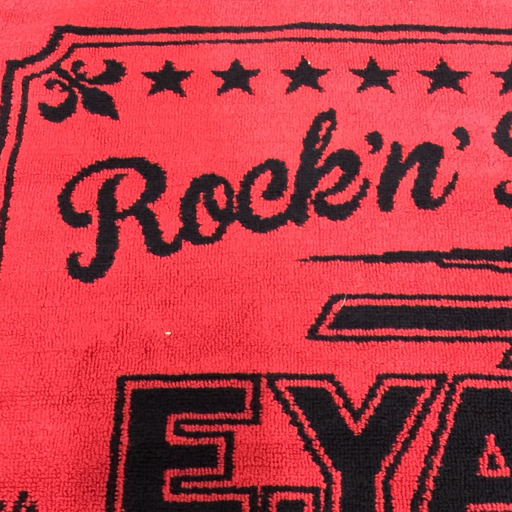 矢沢永吉 バスマット ロゴ ロックンロールハロー レッド／ブラック