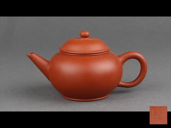 朱泥 煎茶道具 紫泥 茶壷 急須 時代物 孟臣 宜興紫砂 中国唐