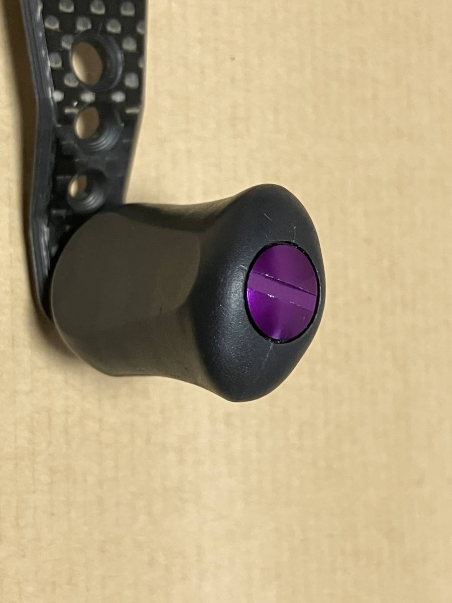 KTF IXA オフセット カーボンハンドル パープル 80mm ダイワ アブ用