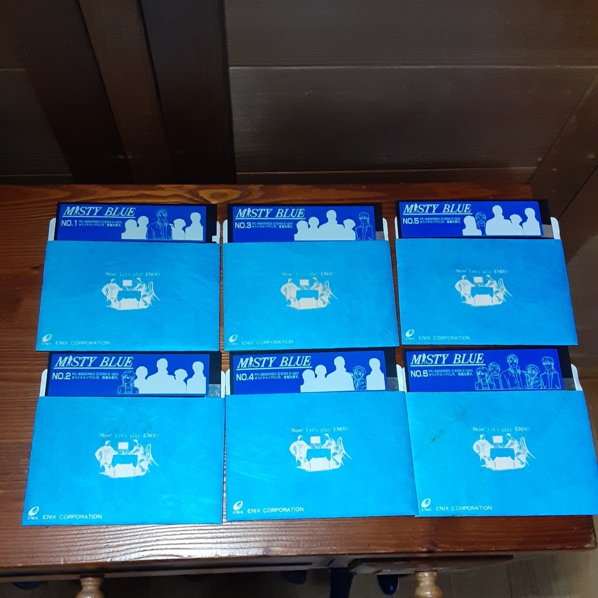 ミスティ・ブルー PC-8801 エニックス 5インチディスク2D版6枚組 CD 