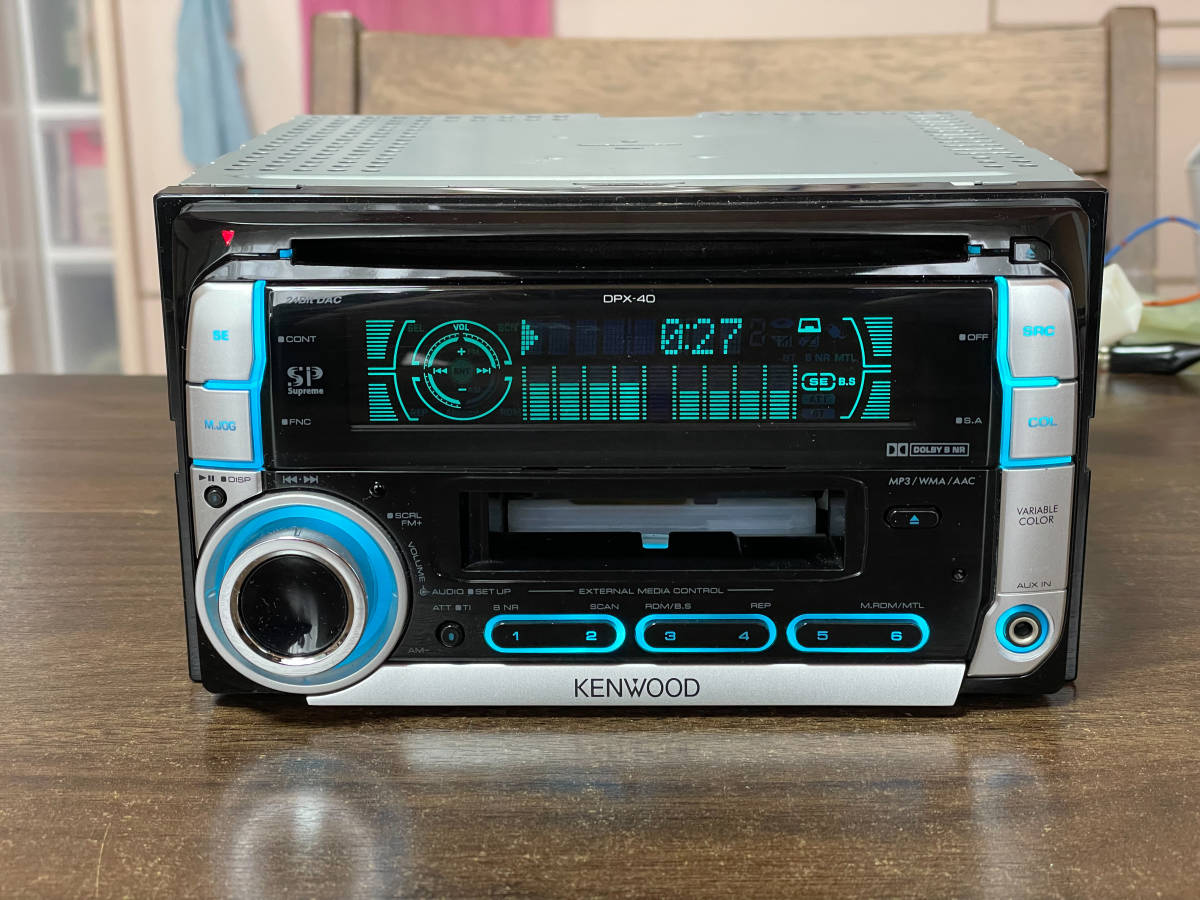 ○○ケンウッド KENWOOD 2DIN CD/カセットデッキ DPX-440 整備品