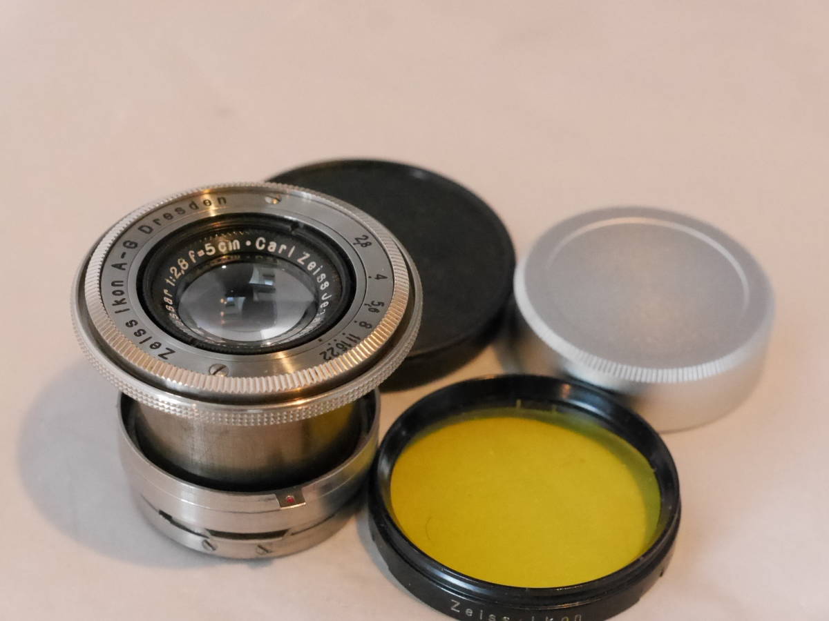 ☆Carl Zeiss Jena 5cm f2.8 テッサー ニッケル 沈胴 1515289番 旧