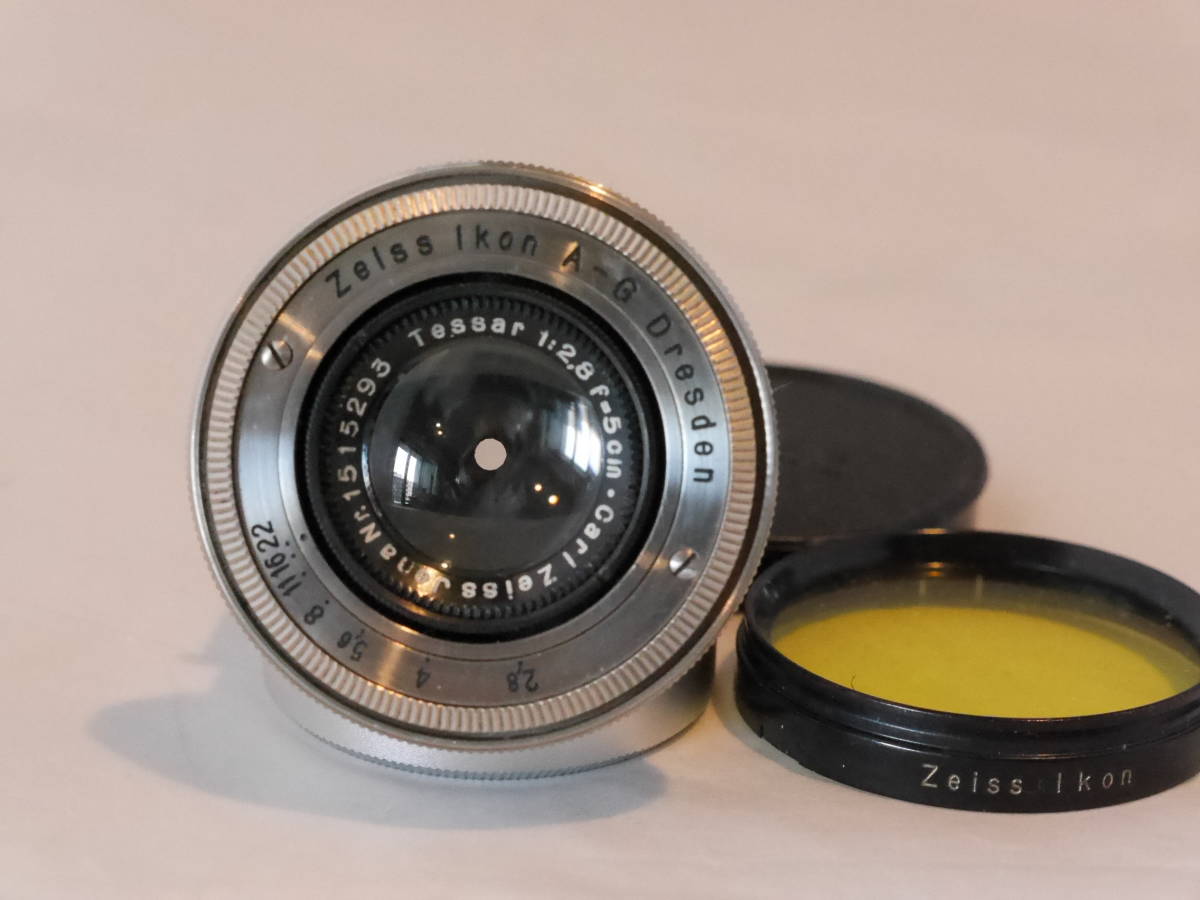 ☆Carl Zeiss Jena 5cm f2.8 テッサー ニッケル 沈胴 1515289番 旧
