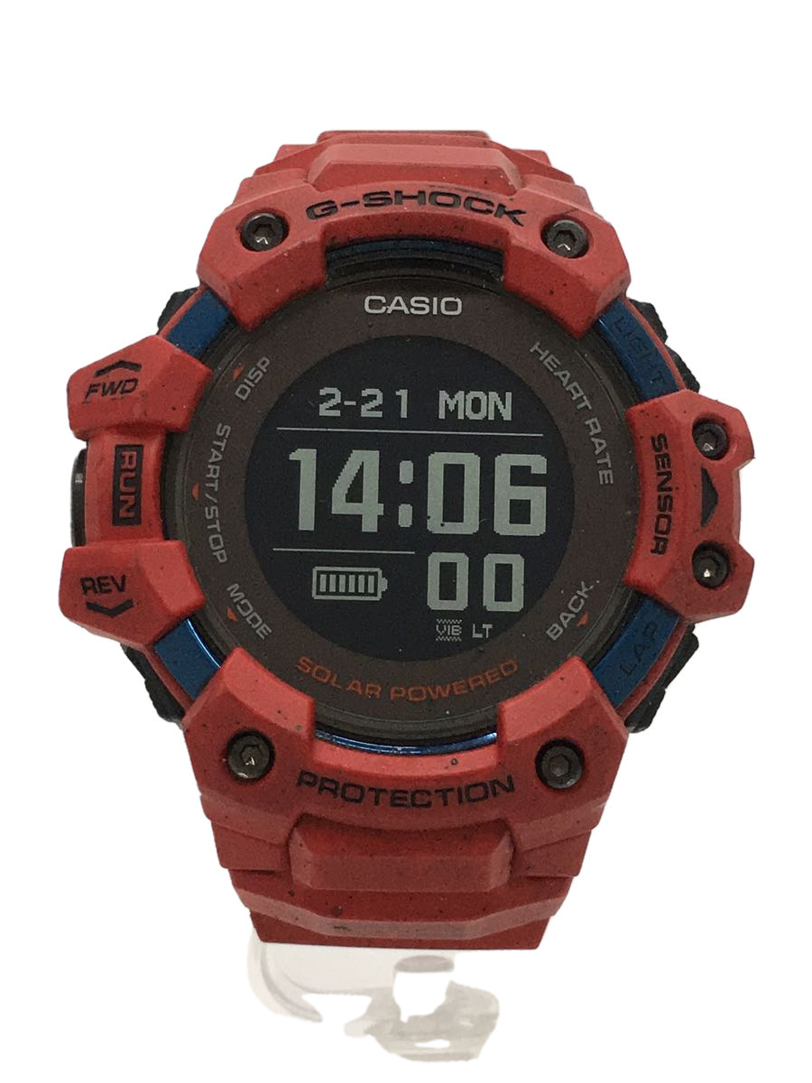 CASIO◇ソーラー腕時計_G-SHOCK/デジタル/ラバー/BLK/RED
