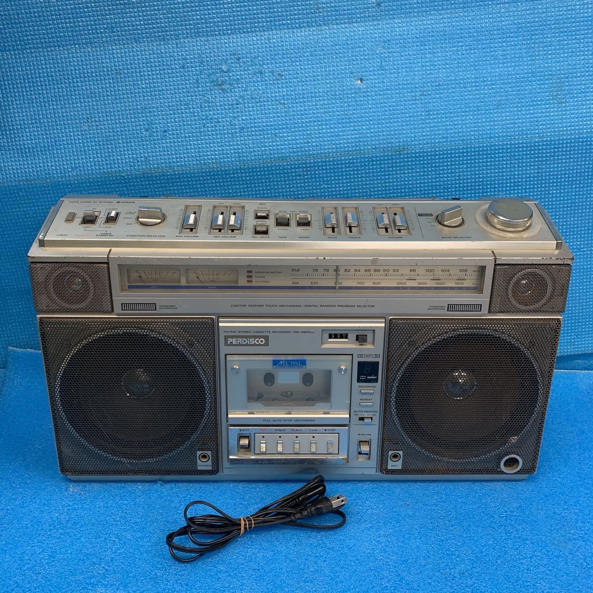 NO.0434.120.. HITACHI 日立 TRK-8800RM 大型 ラジカセ PERDISCO 動作