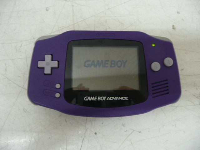 (63)♪GAME BOY ADVANCE ゲームボーイアドバンス AGB-001 バイオレット 本体のみ 通電・動作確認済み