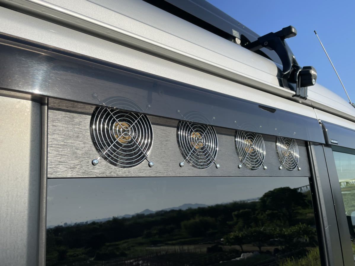 17エブリィ/他】換気ファン 窓はめ込み式 USB電源 換気扇 快眠 車中泊 車中